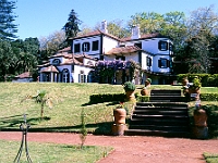 Das Herrenhaus des britischen Weinhändlers in den Palheiro- Gärten, besser bekannt unter dem Namen Blandy's Garden auf einer Höhe von 600 m. : Rasen
